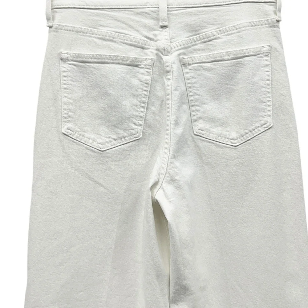 J.Crew Wide-leg denim trouser in white BM338 size 32 NWT